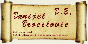 Danijel Broćilović vizit kartica